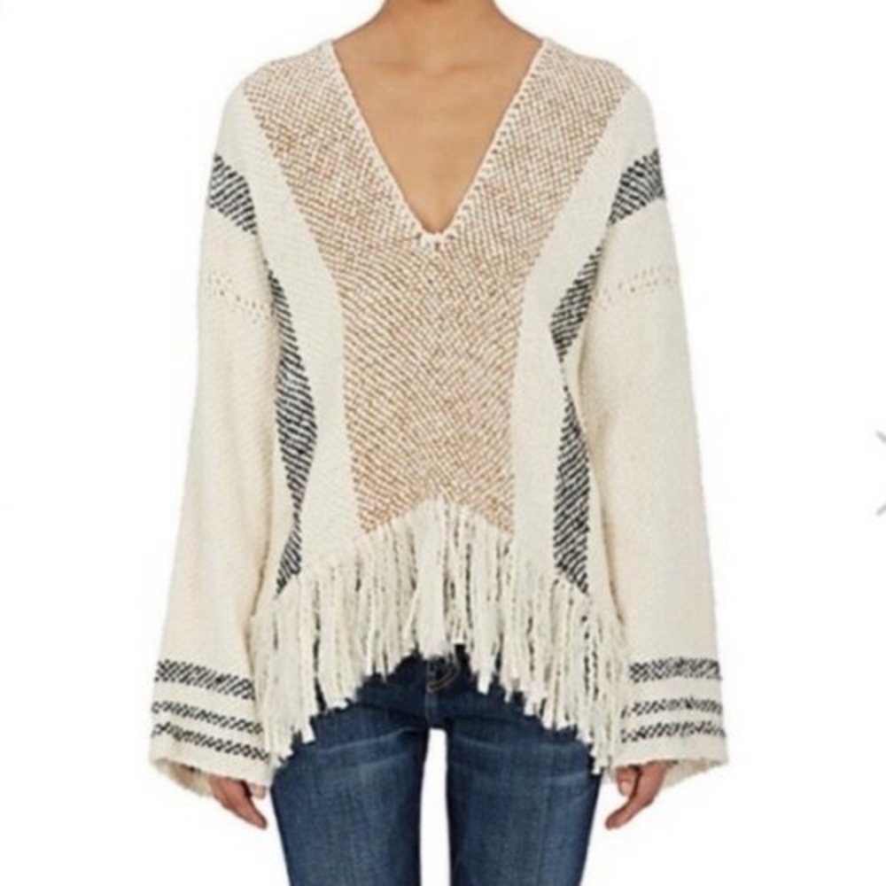 COPY - Ulla Johnson Sweater V Neck Long Sleeve Fringe St